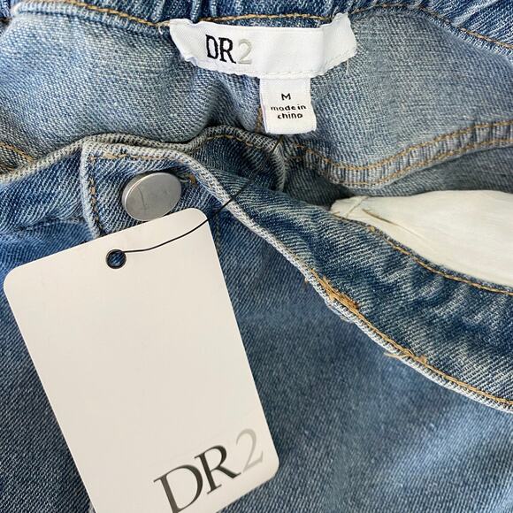 DR2 Daniel Rainn A-line Denim Maxi Skirt Women M Acid Wash Blue Raw Hem‎ NWT - Picture 7 of 11